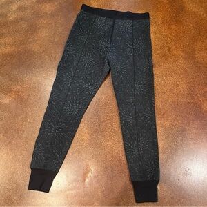 Saturday Sunday Black Floral-Textured Jogger Pants Sz M